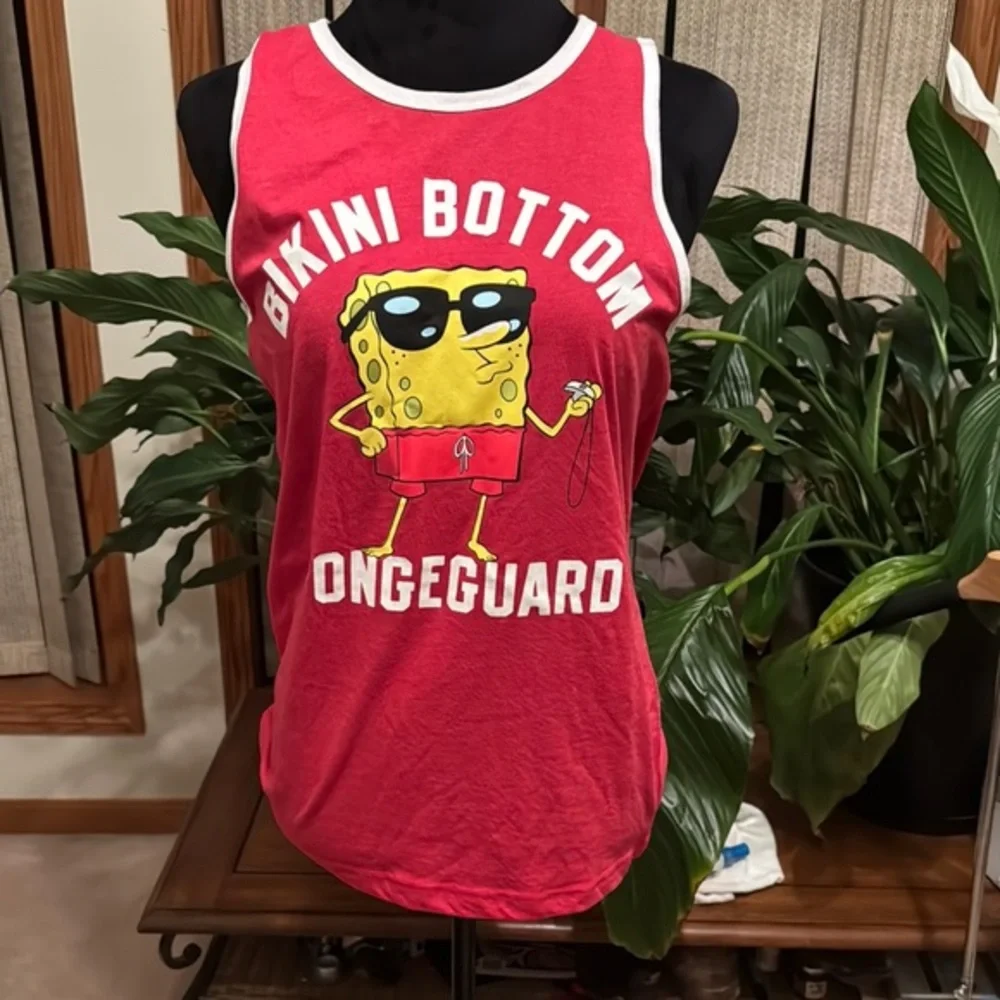 Nickelodeon Red and White SpongeBob Tank Top - Picture 1 of 3